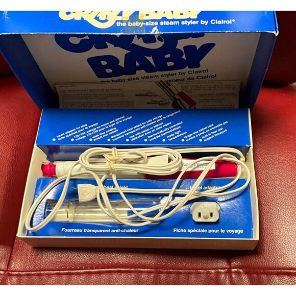Clairol Crazy Baby Baby Size Steam Styler 120 240 Voltage  Aboard Travel Adaptor - Picture 2 of 3